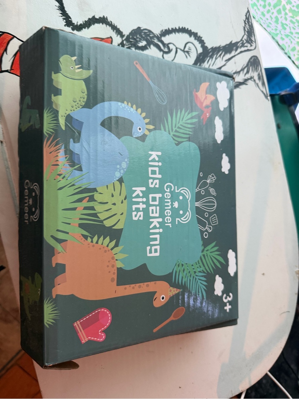 Kids Baking Kits - Green Dinosaur-Themed Baking Set